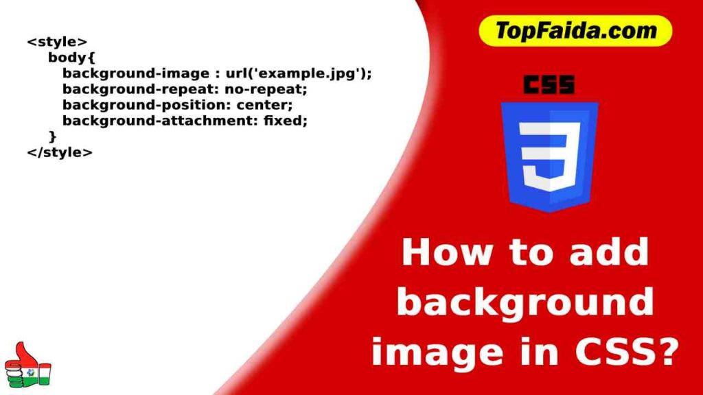 How to add a background image in CSS?